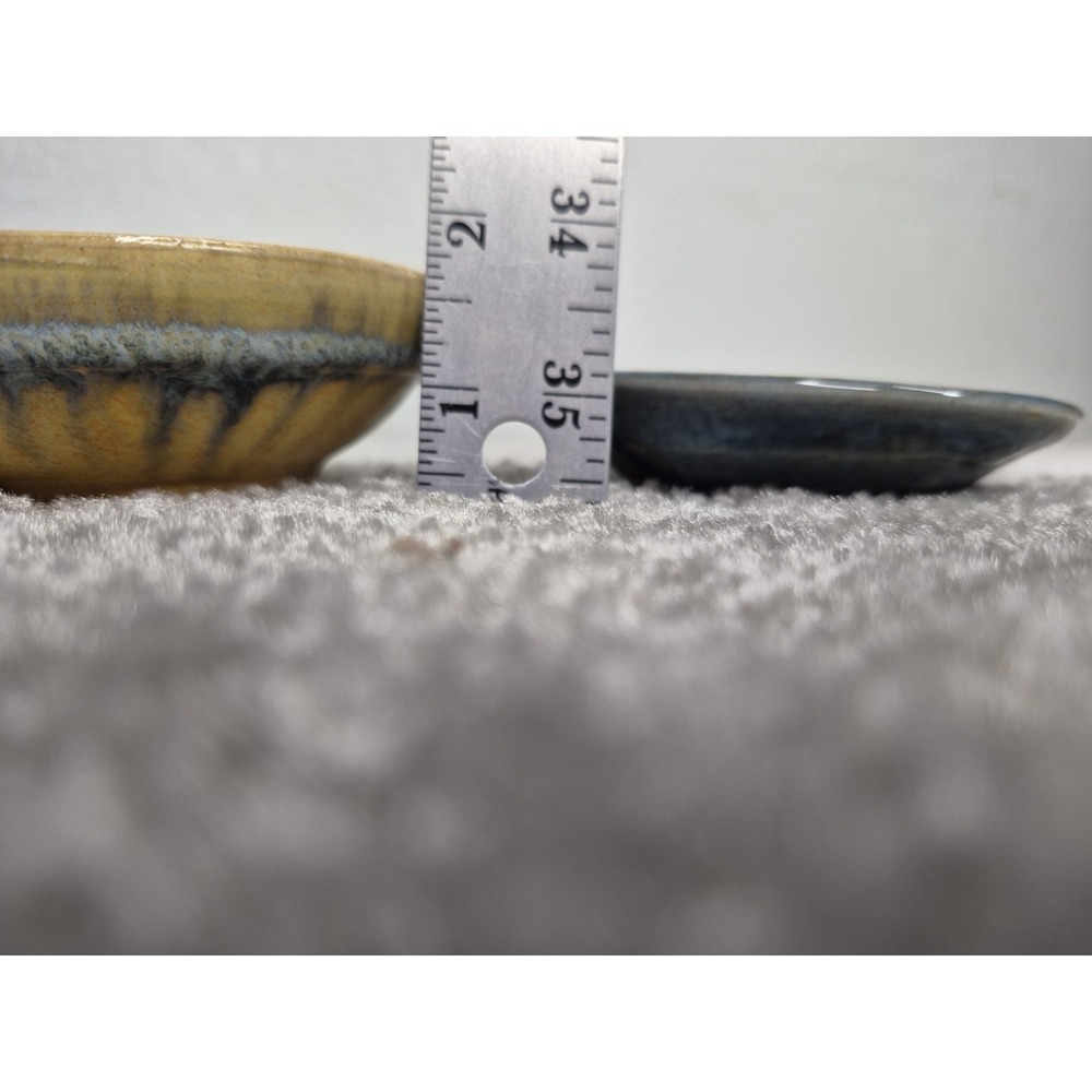 Muddy Five Studio‎ Art Pottery Bowls Stoneware Yellow Blue Brown Glazed Handmade - Picture 10 of 10